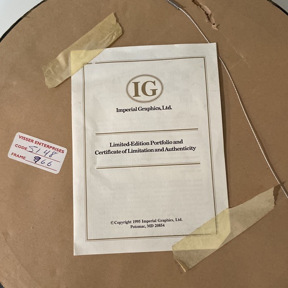 2 original Lena Liu signed prints. In gold wooden frame with matting. - Picture 5 of 6